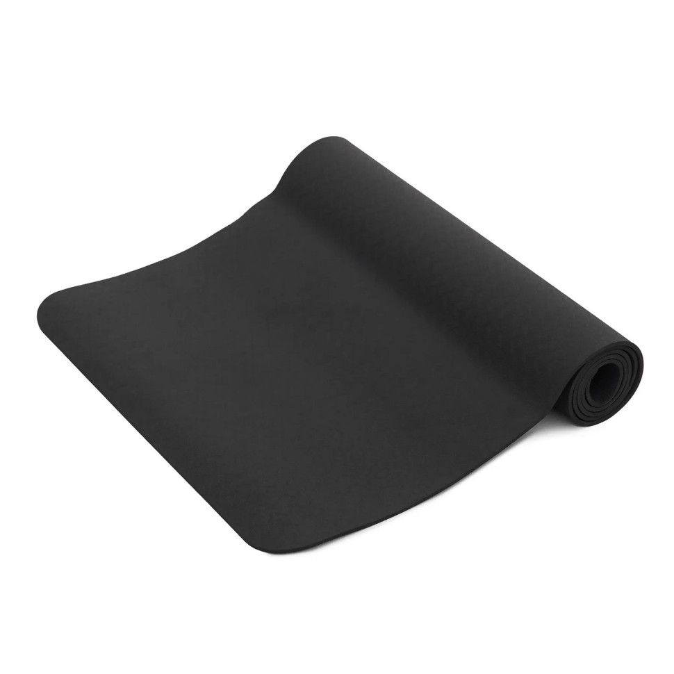 Килимок (мат) спортивний для йоги та фітнесу SportVida SV-EZ0056 TPE 183 x 61 x 0.6 см, Black