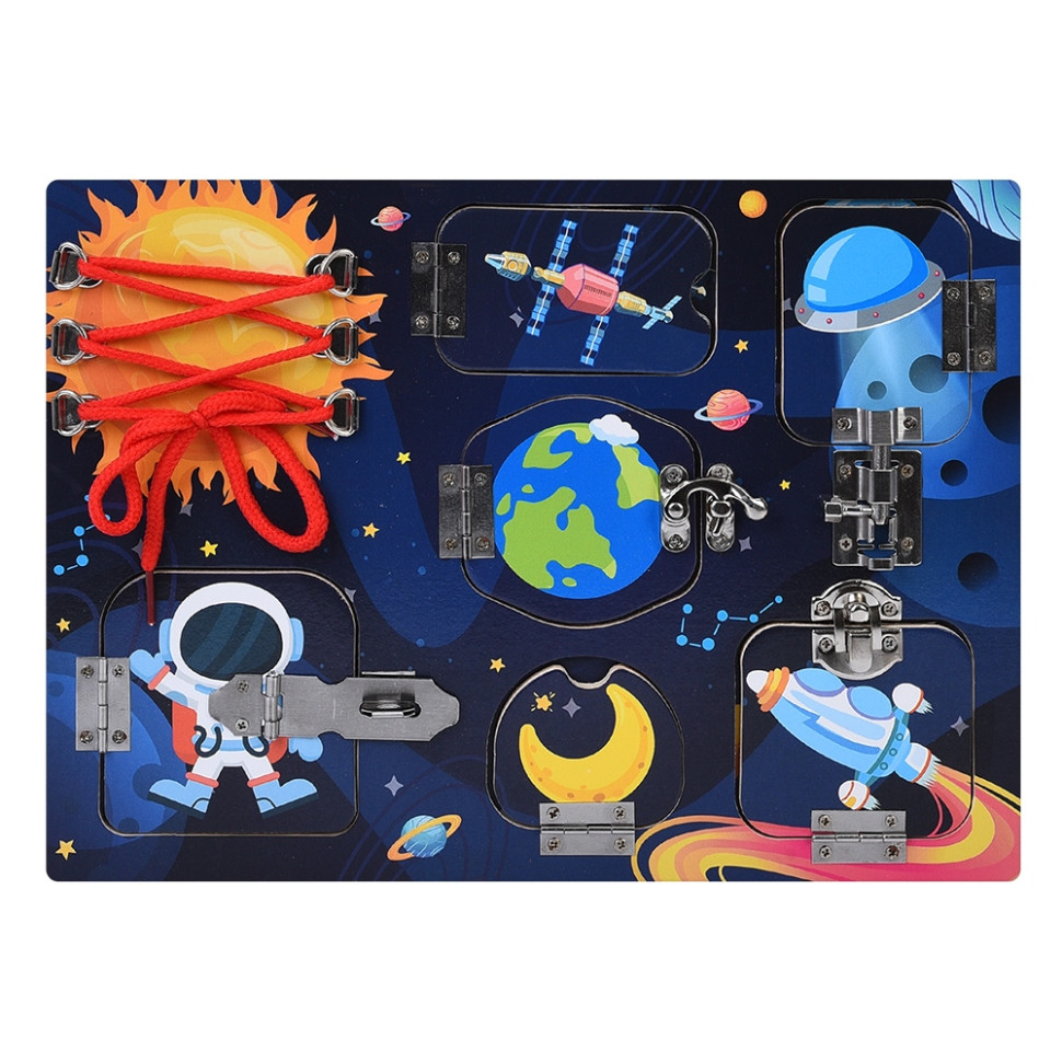 Деревянная игрушка Бизиборд Bambi MD 0146-1 игровое поле 30×22,5 см
