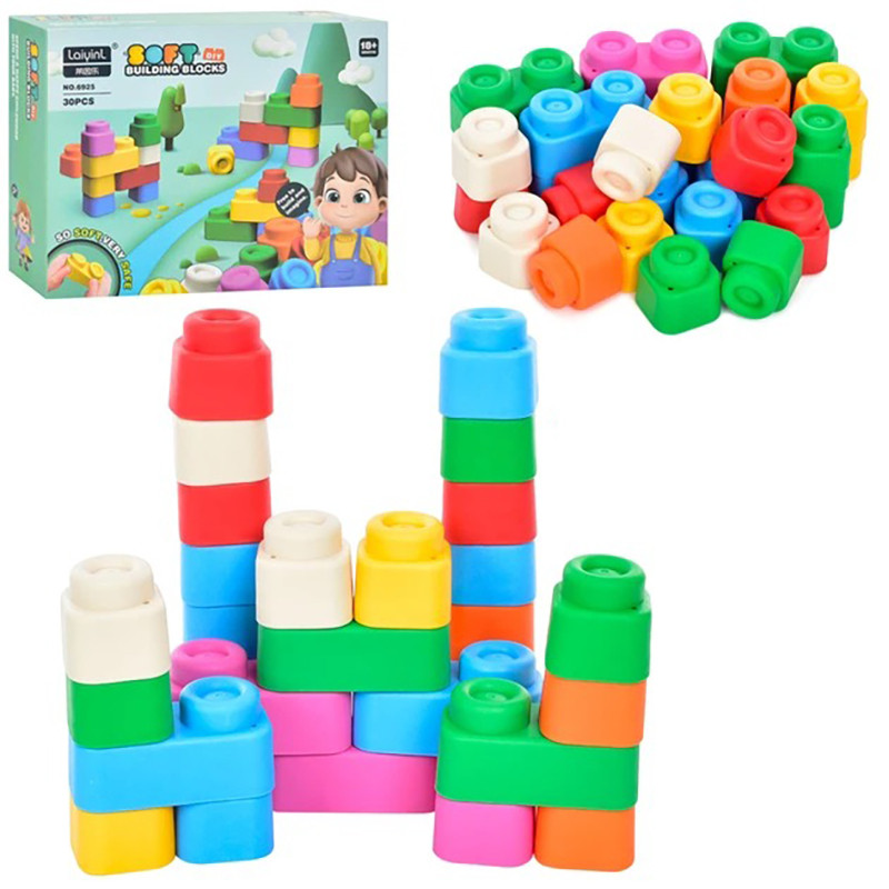 Дитячий конструктор Bambi 6925 м'які блоки 30 деталей