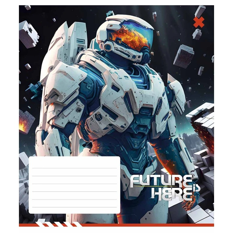 Тетрадь ученическая «Future is Here» Школярик 012-3417K-5 в клеточку, 12 листов