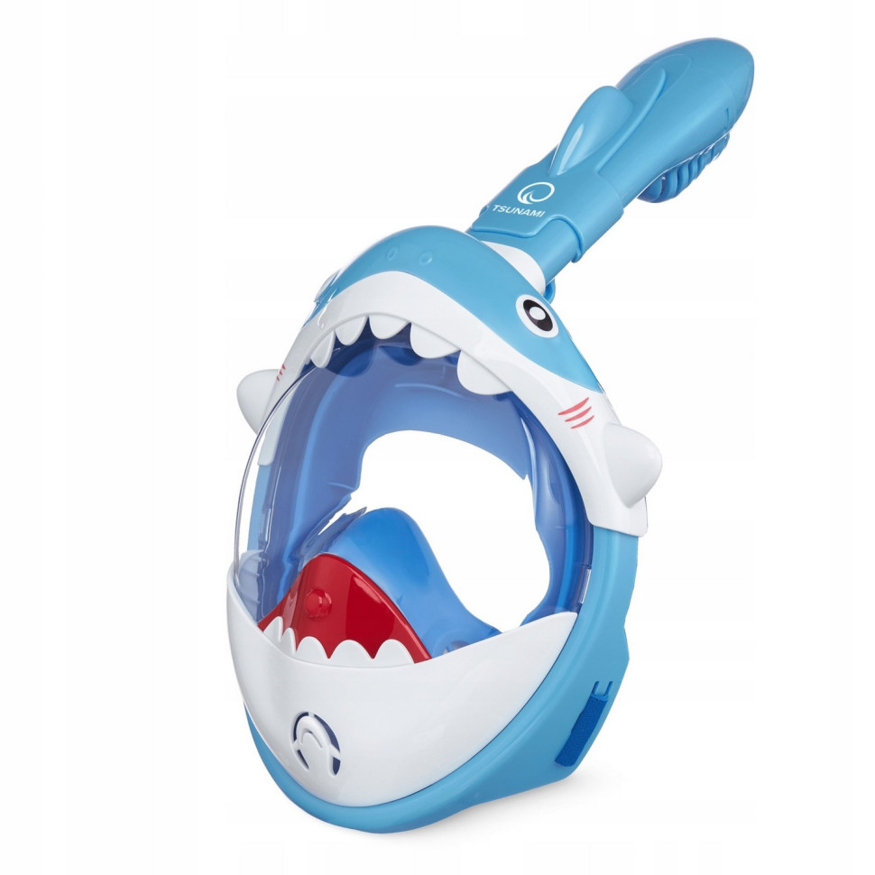 Маска для снорклинга полнолицевая Shark TSUNAMI P-5907739318237 Sky Blue