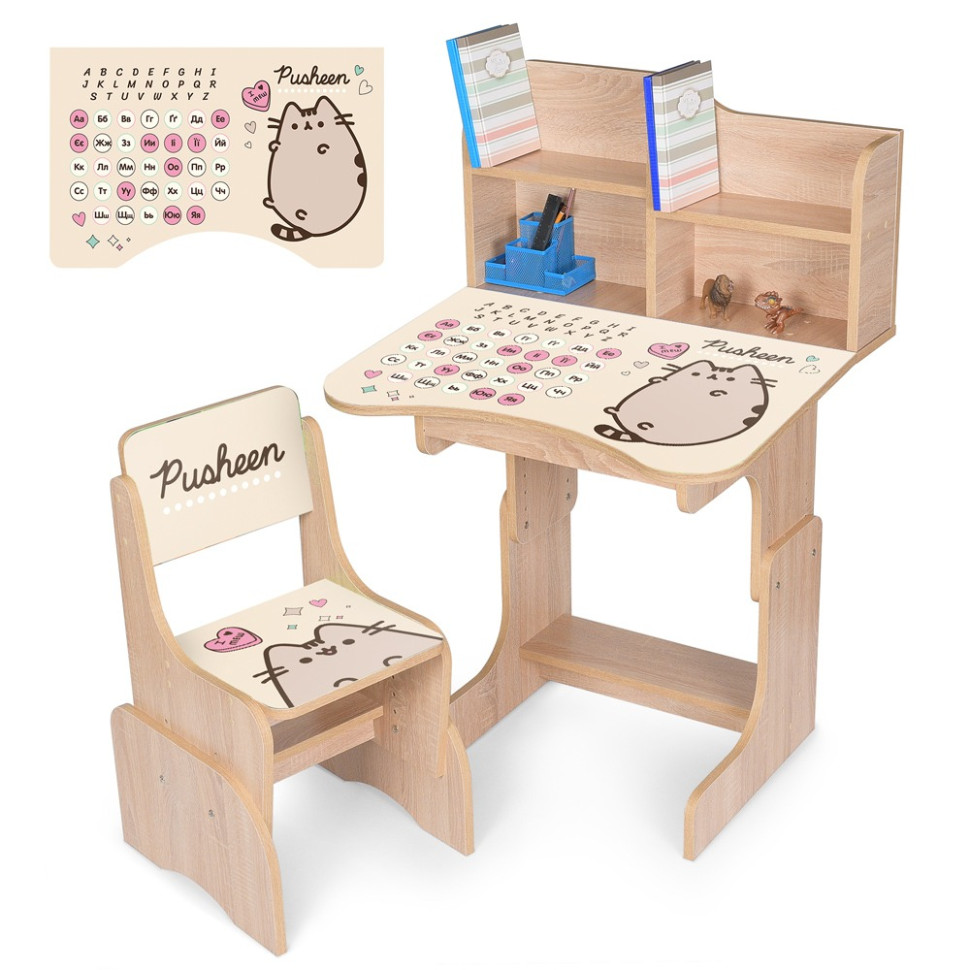 Дитяча Парта Bambi N 2071-17-3B, дерево, зі стільчиком