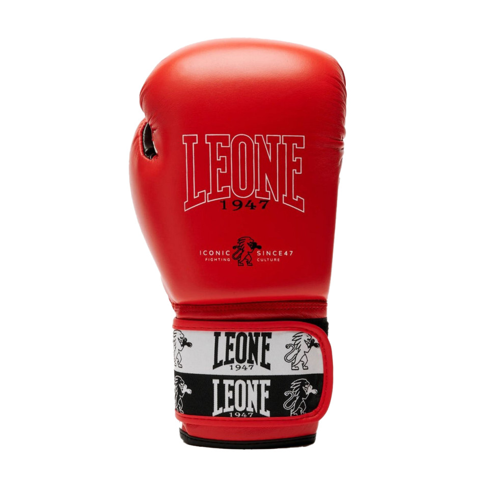 Боксерские перчатки GN208 ICONIC Leone GN208_Red_12oz 12 унций (бинты в комплекте)