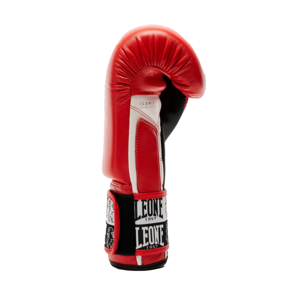 Боксерские перчатки GN208 ICONIC Leone GN208_Red_12oz 12 унций (бинты в комплекте)