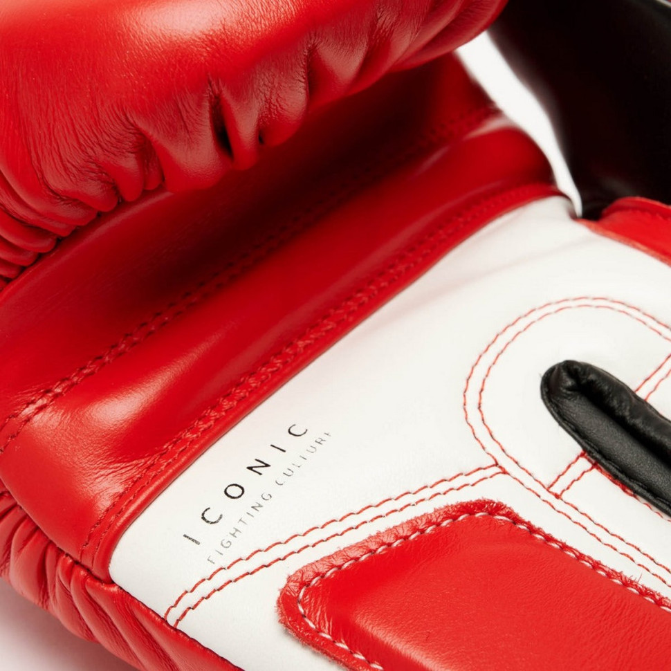 Боксерские перчатки GN208 ICONIC Leone GN208_Red_12oz 12 унций (бинты в комплекте)