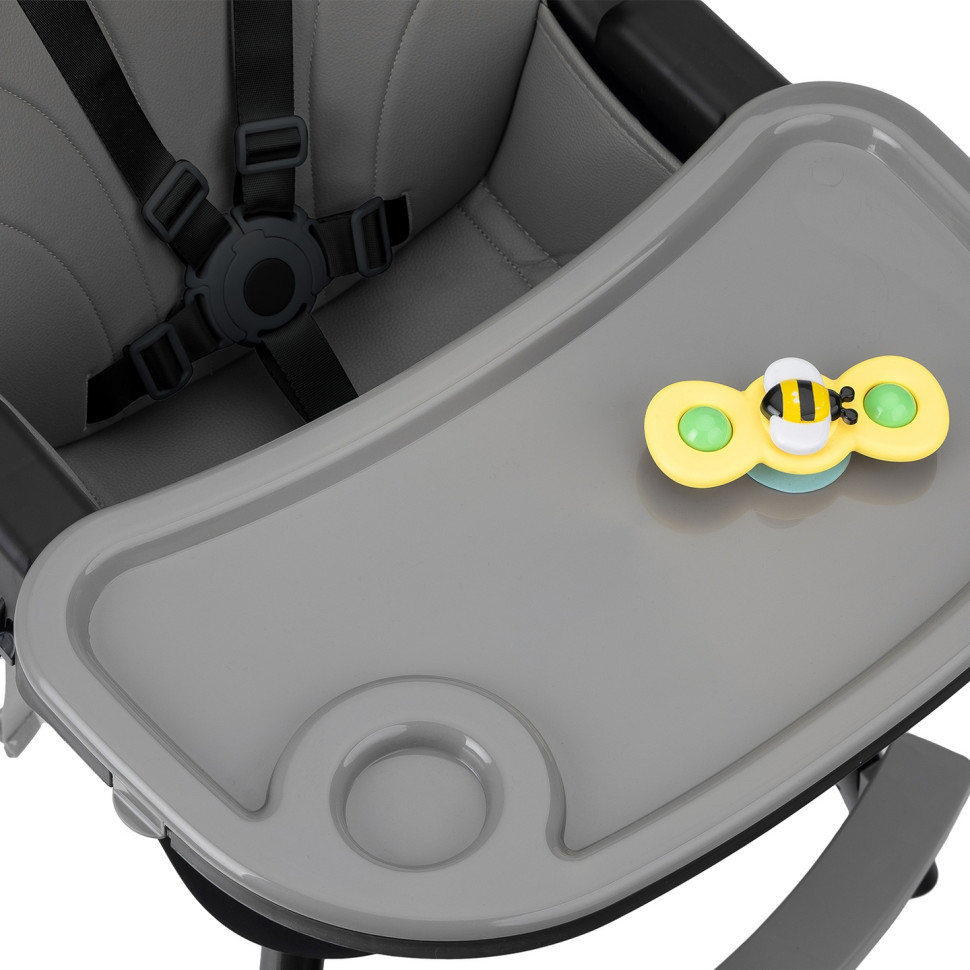 Стульчик для кормления REKI 2 в 1 MoMi KRKA00033 black, функция кресла