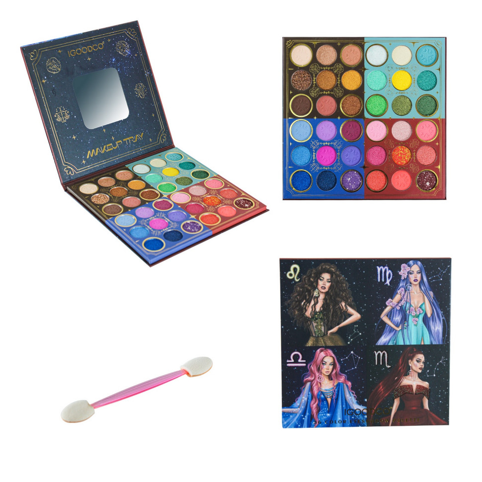 Детская палетка теней для век Igoodco IG2946, 36 цветов, с аппликатором