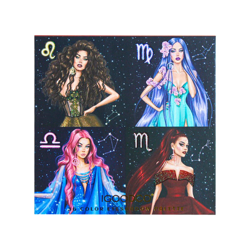 Детская палетка теней для век Igoodco IG2946, 36 цветов, с аппликатором
