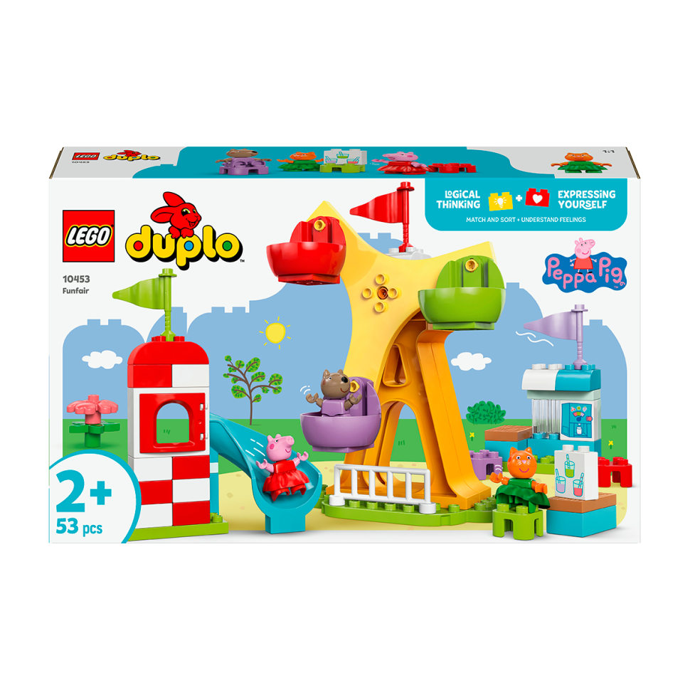 Конструктор DUPLO Свинка Пеппа Ярмарка развлечений LEGO 10453, 53 детали