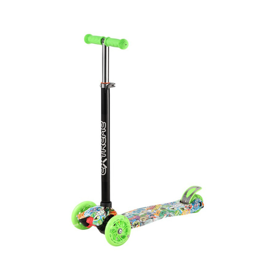 Самокат детский 3-х колесный Bambi SC25103(Green) колеса со светом