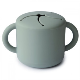 Силиконовая кружка для снеков Papillon Mushie 000328 Cambridge Blue, ментол