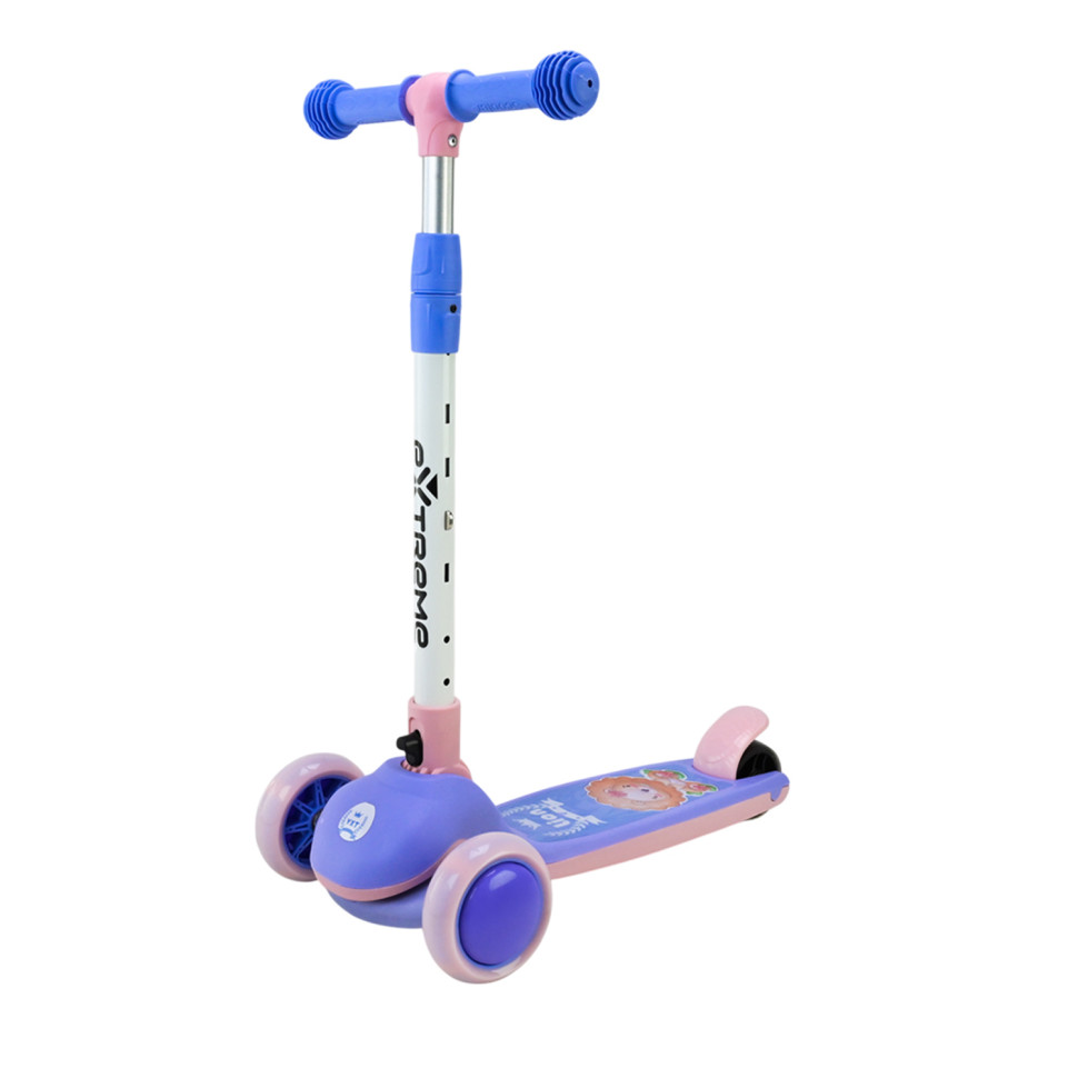 Детский самокат 3-х колесный Extreme Motion SC817(Pink) с музыкой и светом