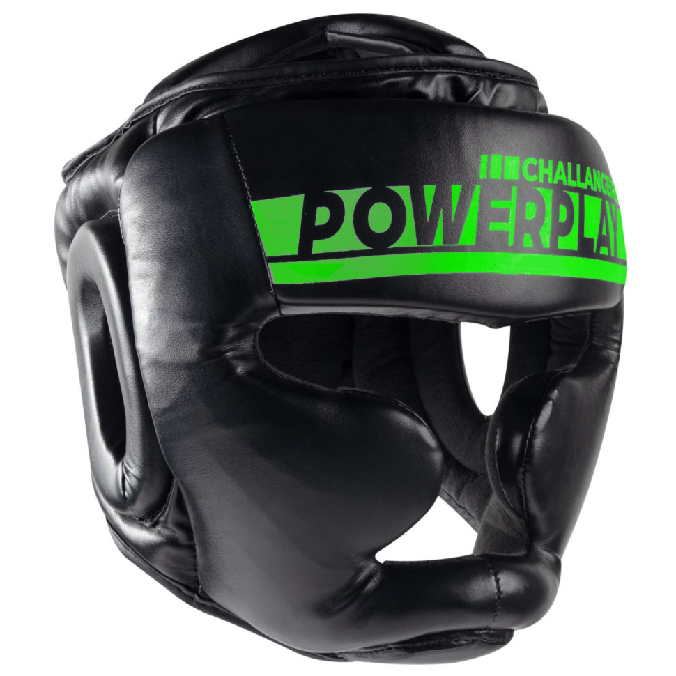 Боксерський шолом тренувальний 3048 PowerPlay PP_3048_S_Bl/Green, Чорно-Зелений, S