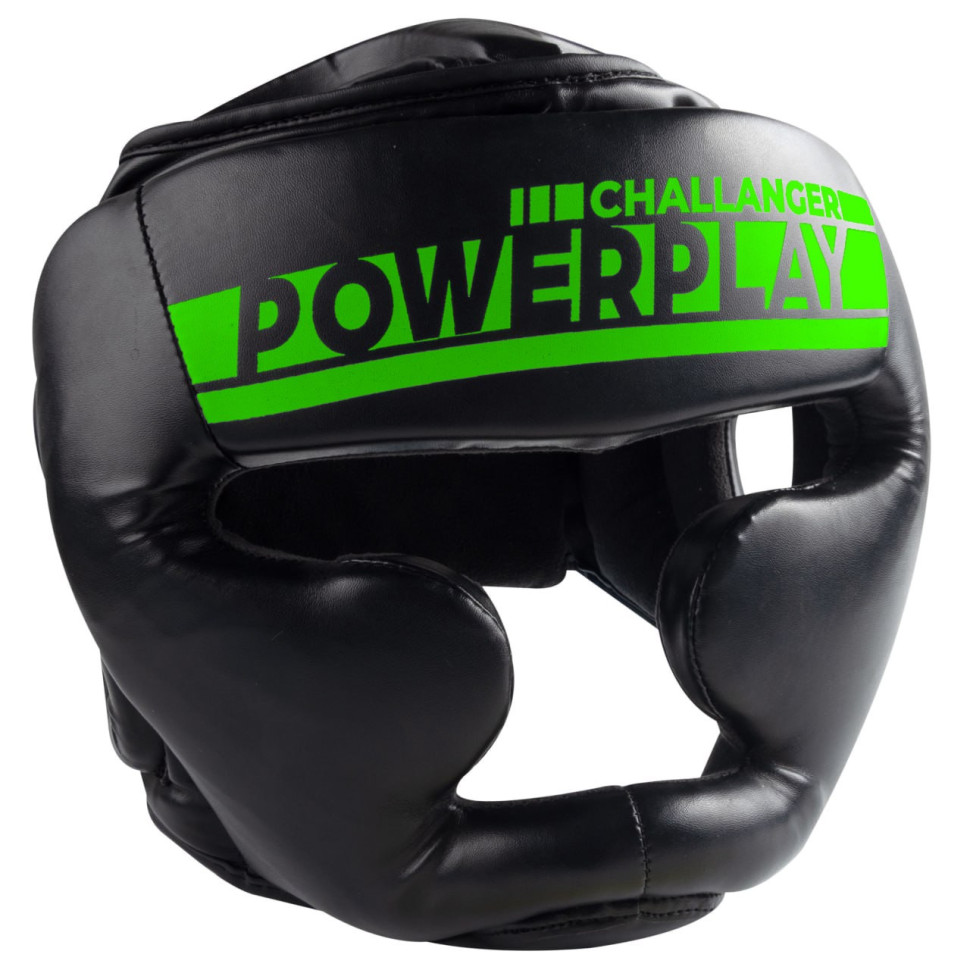 Боксерський шолом тренувальний 3048 PowerPlay PP_3048_S_Bl/Green, Чорно-Зелений, S