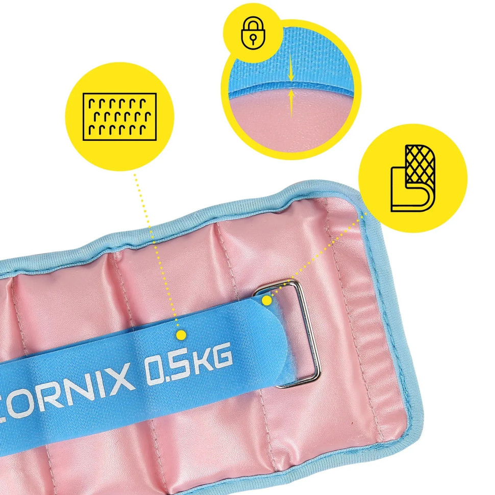 Утяжелители-манжеты для ног и рук Cornix XR-0396, 2 x 0.5 кг