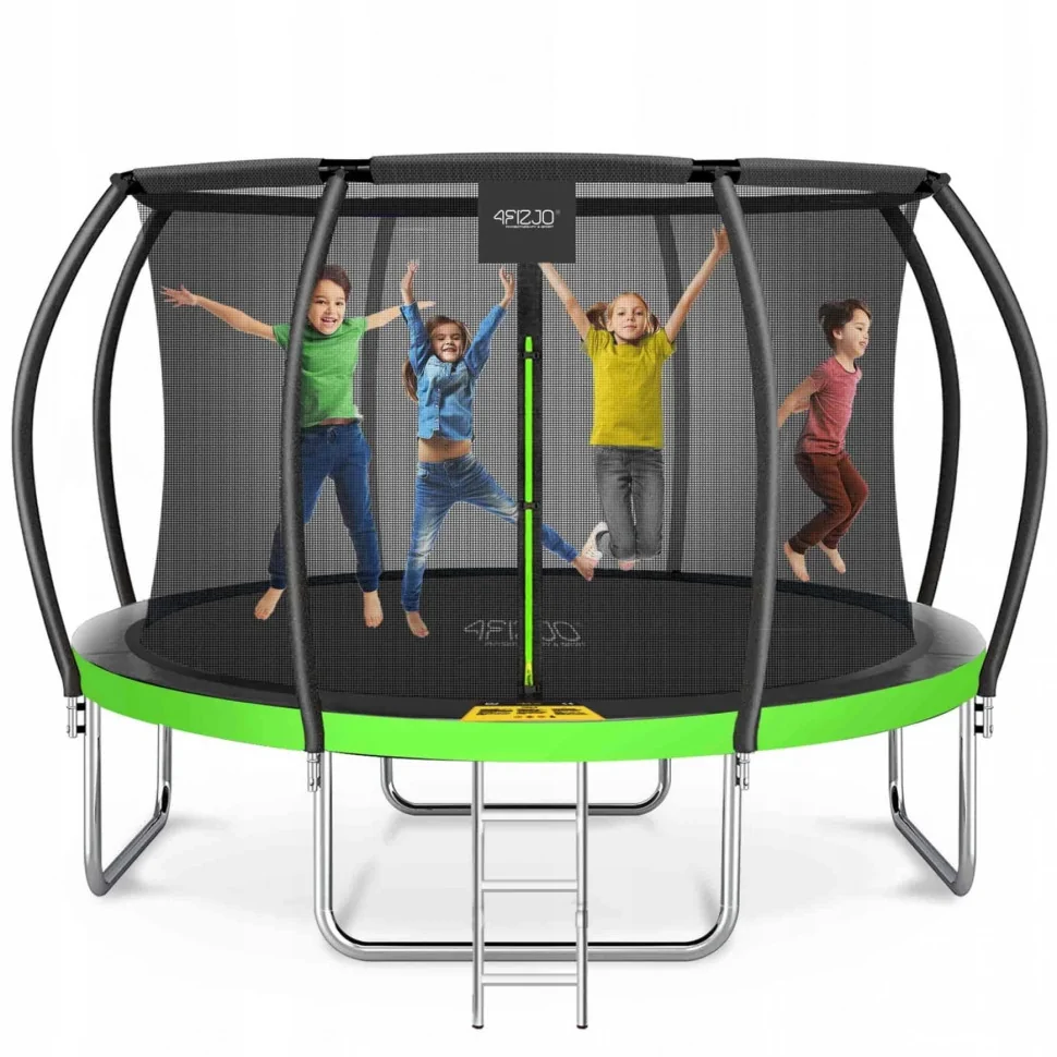 Батут с внутренней сеткой Premium 4FIZJO 4FJ0606 Black/Green 14FT 435 см