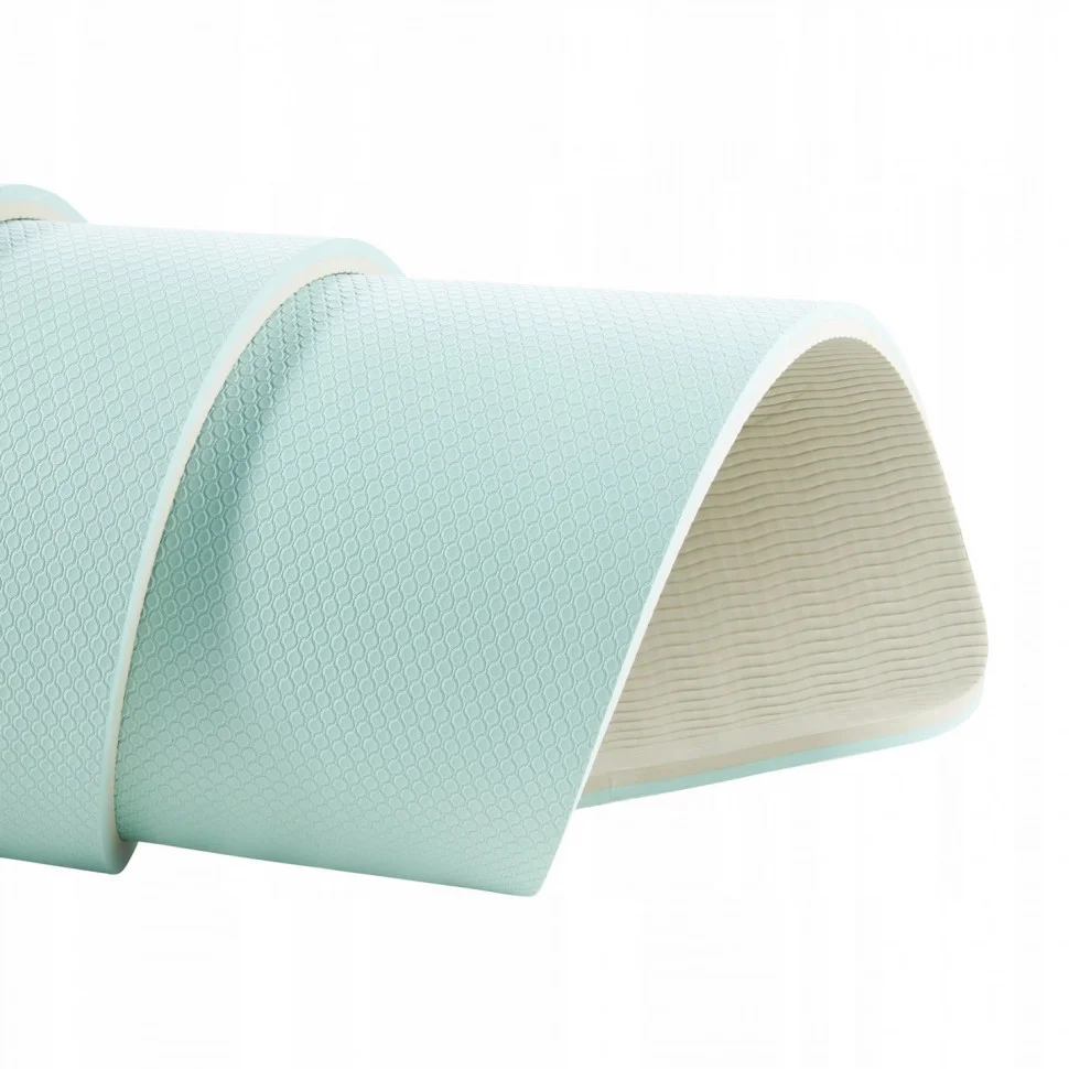 Коврик для йоги и фитнеса 4FIZJO 4FJ0374 TPE 180 x 60 x 0.6 см, Mint/Grey