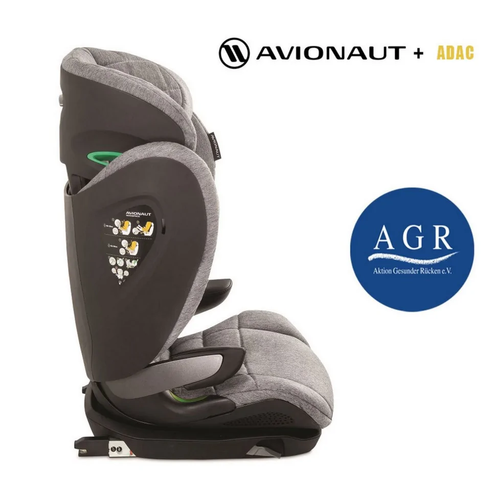 Автокрісло Avionaut Max Space Iso-Fix гр.2-3 Сіре AV-360.MS.01