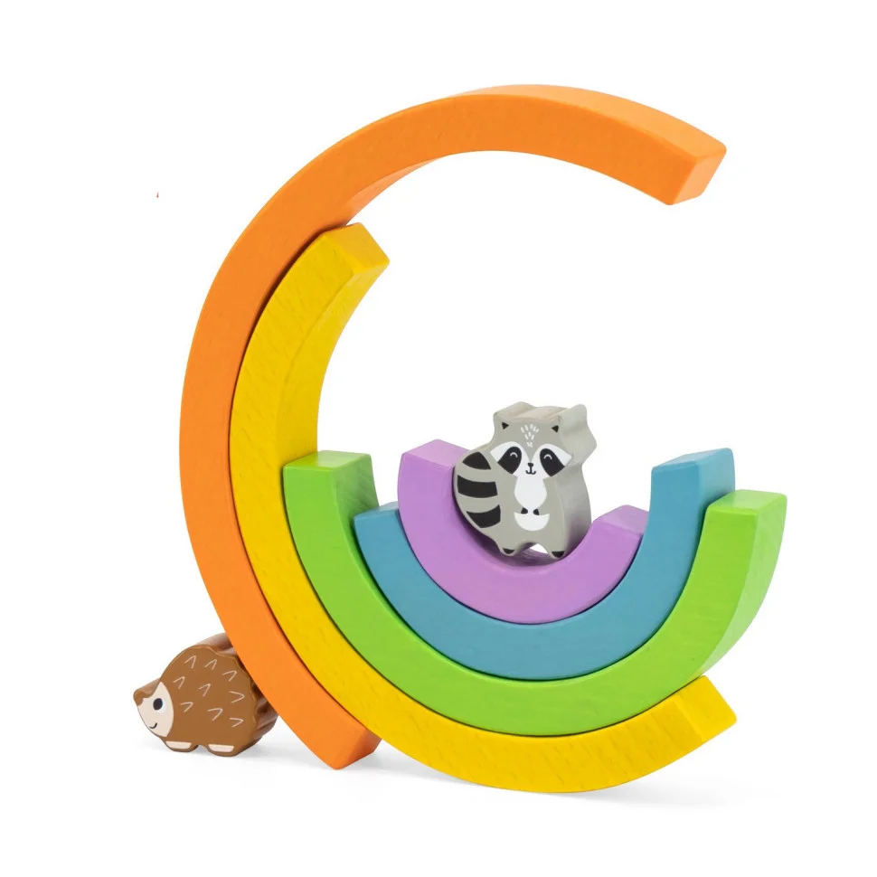 Дерев'яна розвиваюча іграшка Веселка Viga Toys 44590 гра-баланс