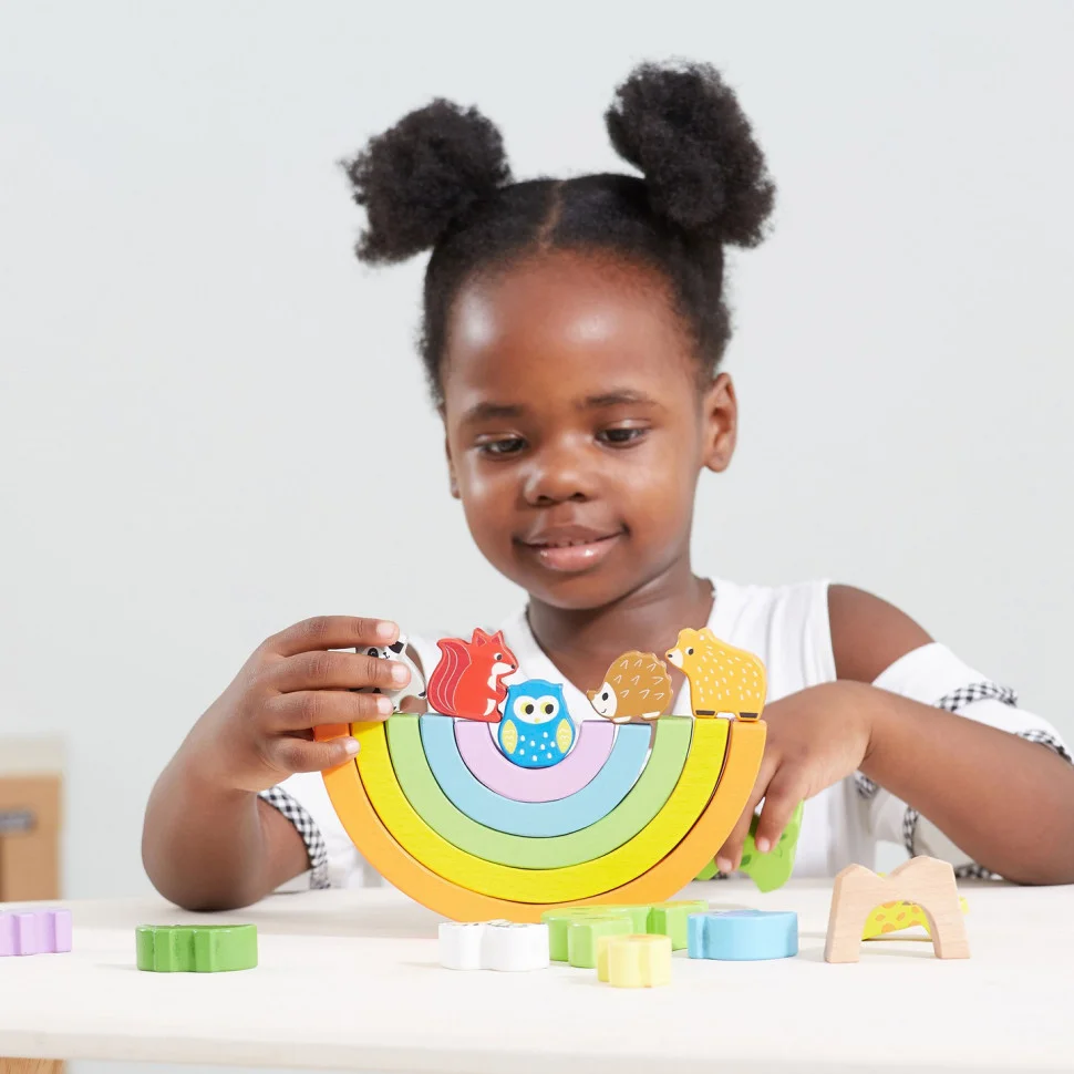 Дерев'яна розвиваюча іграшка Веселка Viga Toys 44590 гра-баланс