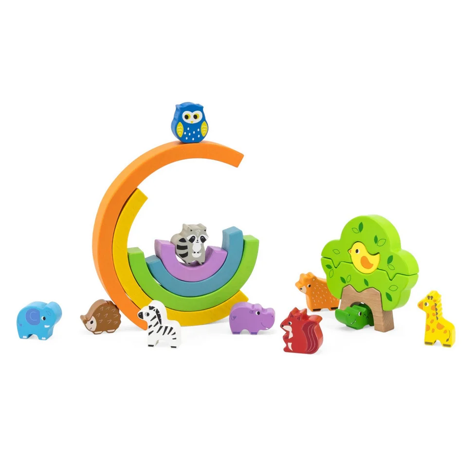 Дерев'яна розвиваюча іграшка Веселка Viga Toys 44590 гра-баланс
