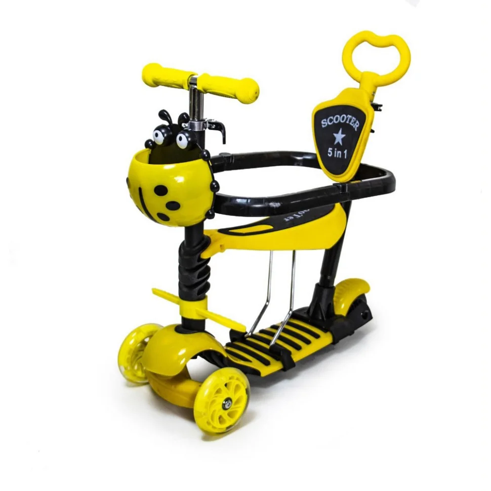 Самокат дитячий триколісний 5 в 1 «Божа корівка» Bambi 383308396