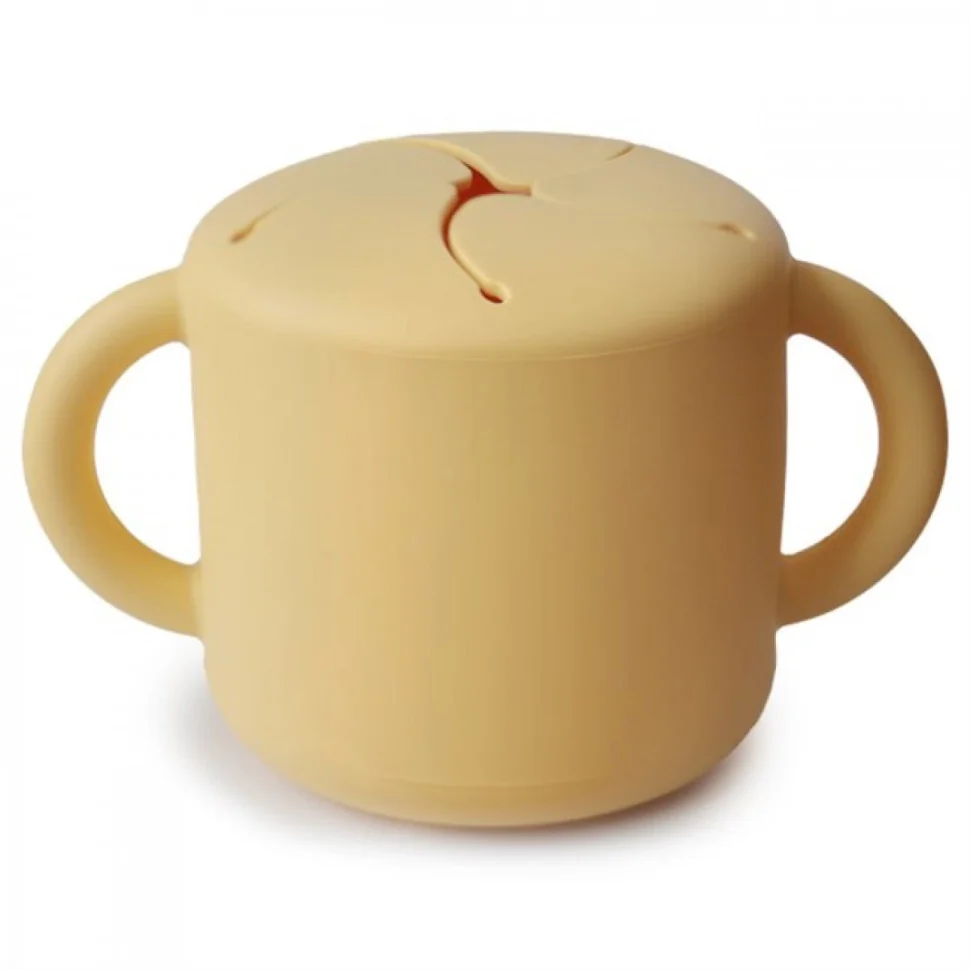 Силіконовий кухоль для снеків Mushi Papillon 000655 Pale Daffodil, жовтий