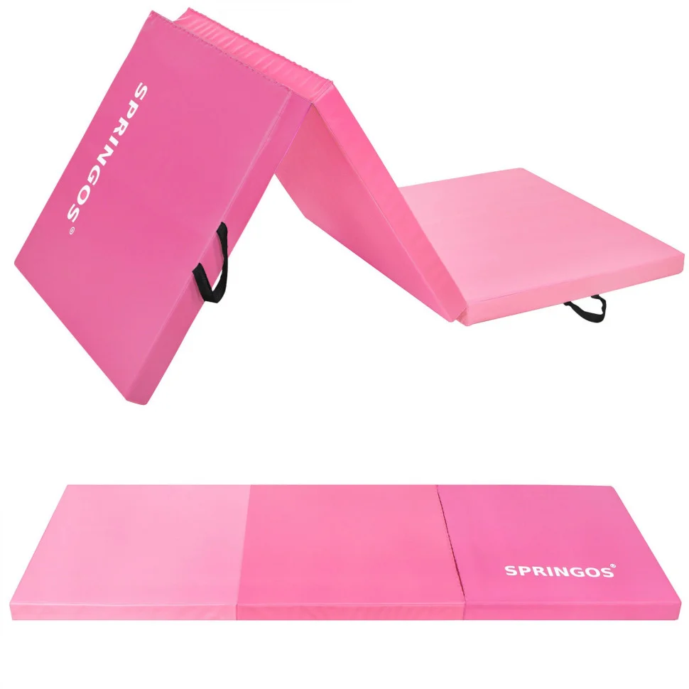 Мат гимнастический складной Springos FA0140 Pink 180x60x5.5 cм
