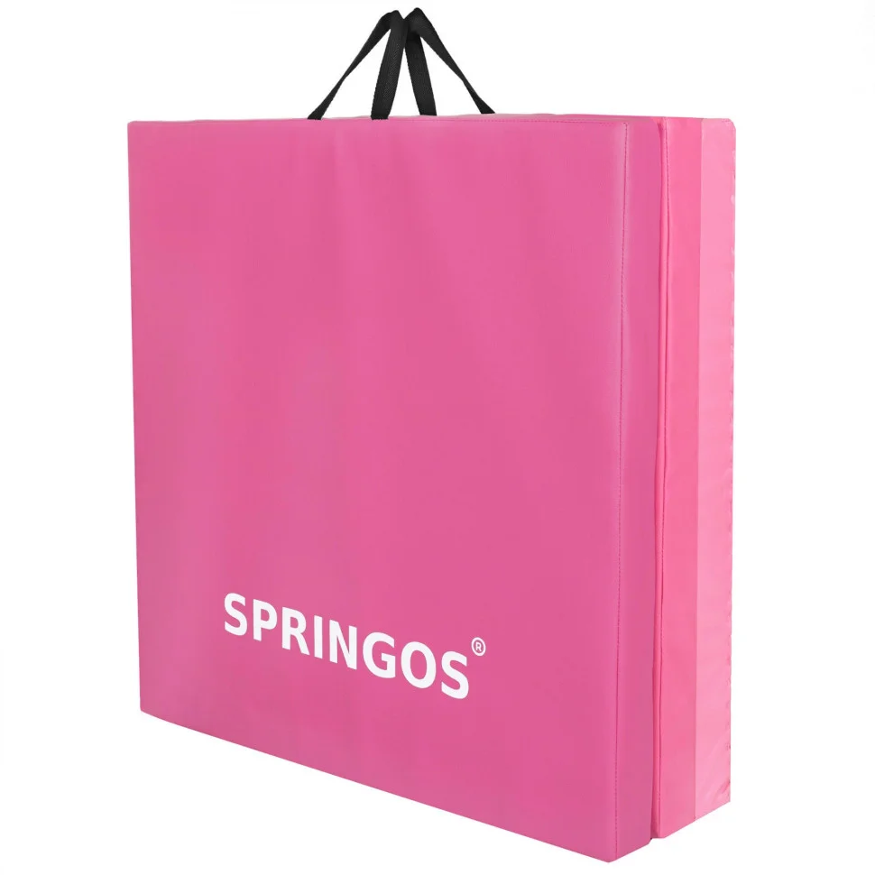 Мат гимнастический складной Springos FA0140 Pink 180x60x5.5 cм