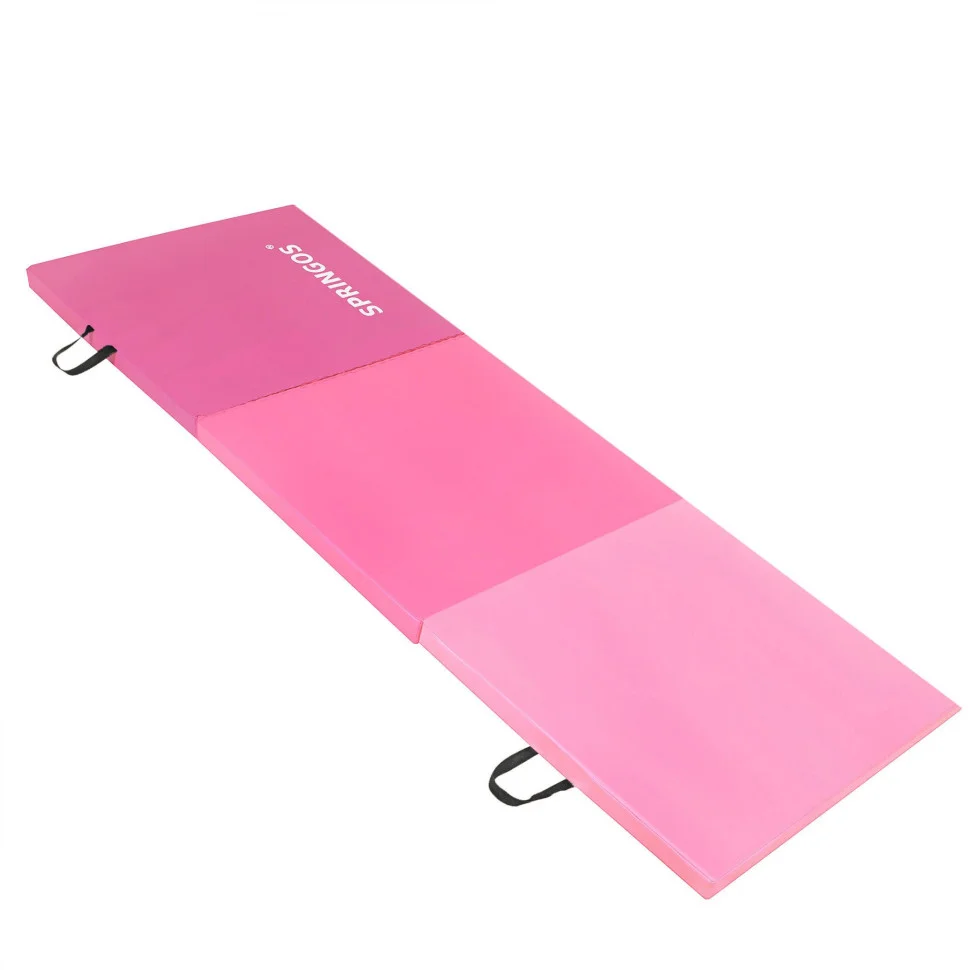 Мат гимнастический складной Springos FA0140 Pink 180x60x5.5 cм