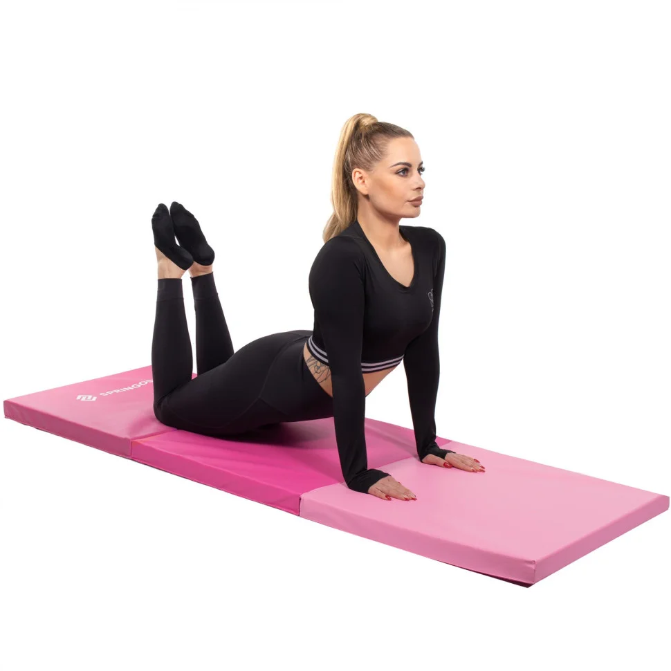 Мат гимнастический складной Springos FA0140 Pink 180x60x5.5 cм
