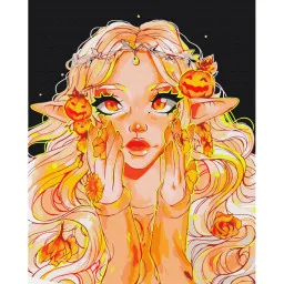 Картина по номерам "Осенняя эльфийка" @nila_art_art Brushme BS53903, 40x50 см