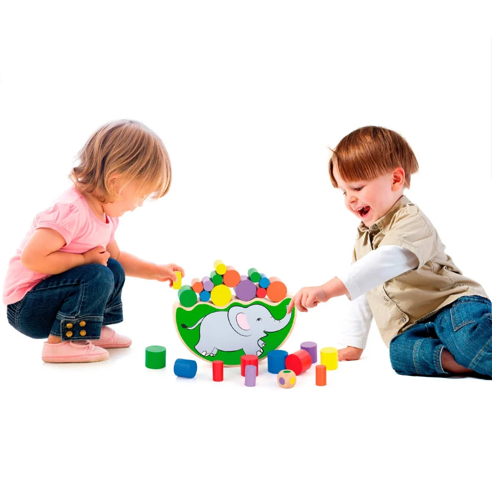 Деревянная развивающая игрушка Слоник Viga Toys 50390 игра-баланс