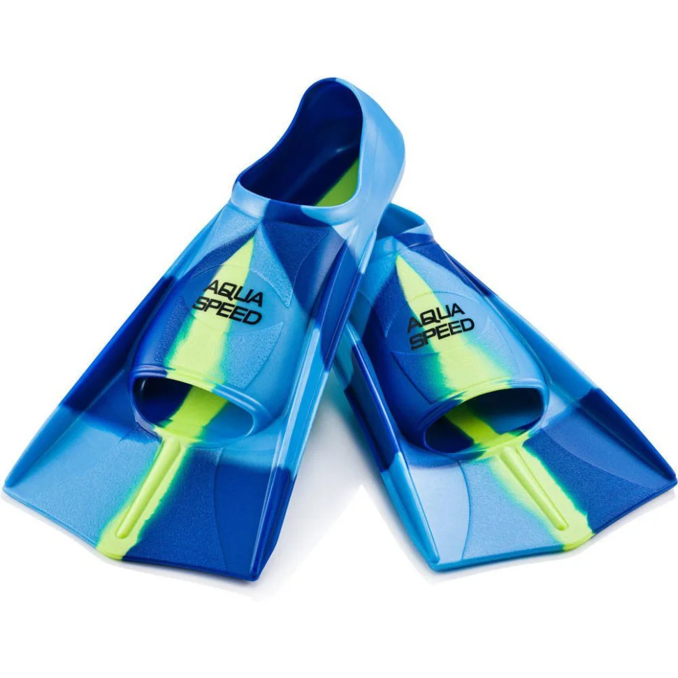 Ласти дитячі TRAINING FINS Aqua Speed 137-82-35-36 синій, блакитний, жовтий, розмір 35-36