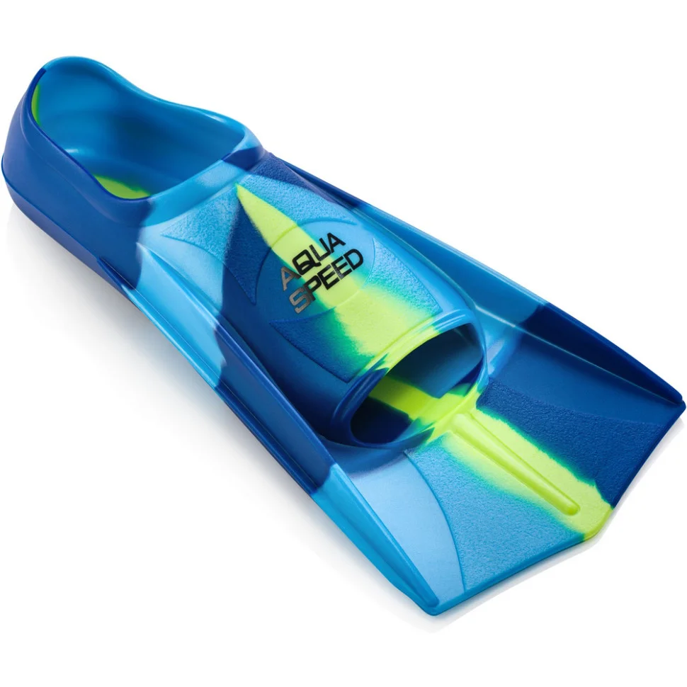 Ласти дитячі TRAINING FINS Aqua Speed 137-82-35-36 синій, блакитний, жовтий, розмір 35-36