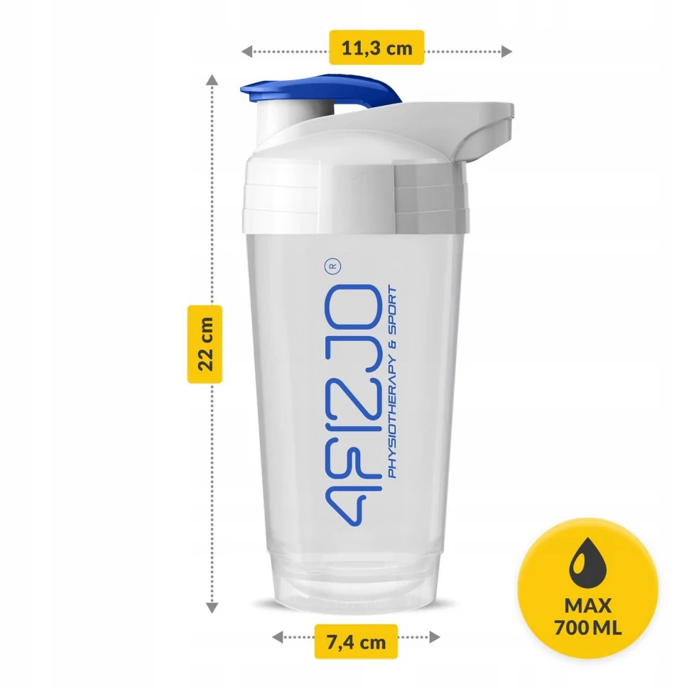 Шейкер спортивний Ultra 4FIZJO P-5905973407076 White/Blue 700 мл 