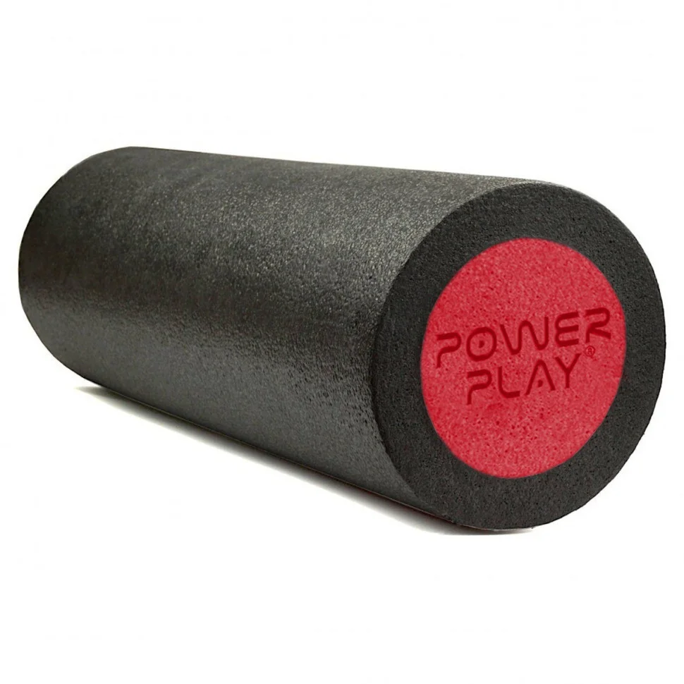 Набор для массажа и йоги PowerPlay PP_4095_Red, ролик 45 х 15 см, два мяча, резинка 11 кг