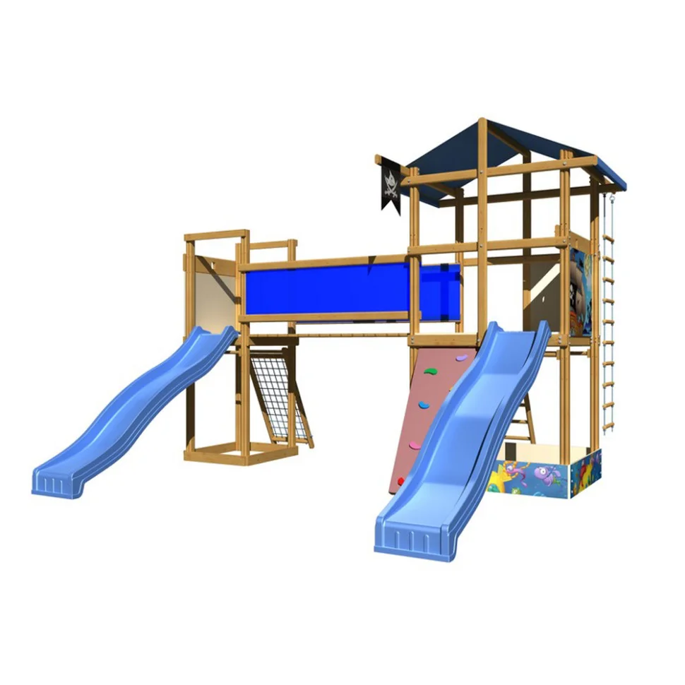 Детская площадка SportBaby-11 с гладиаторской сеткой
