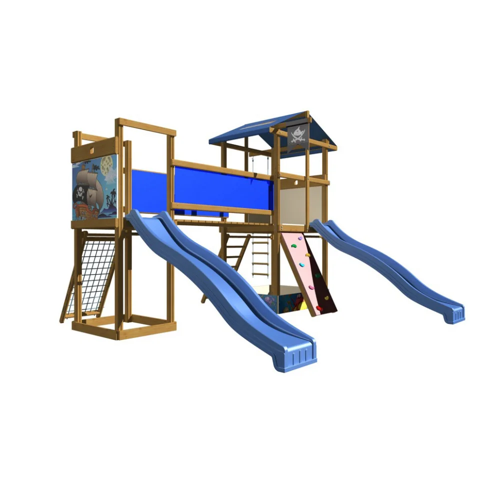 Детская площадка SportBaby-11 с гладиаторской сеткой
