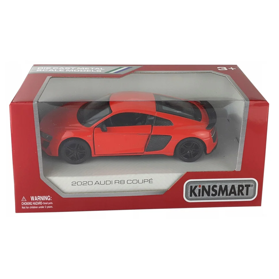 Машинка металлическая Audi R8 Coupe 2020 Kinsmart KT5422W инерционная 1:36   