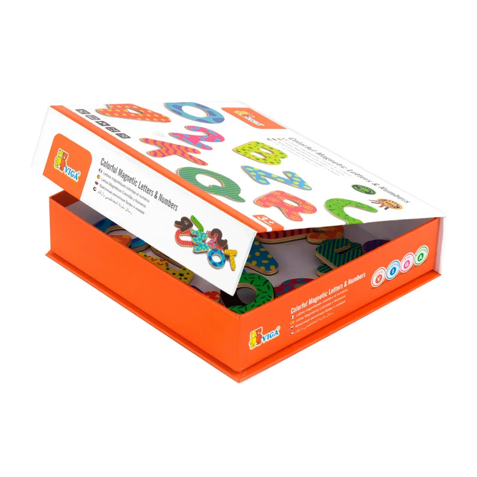 Набор магнитных букв и цифр Viga Toys 59429, 77 штук
