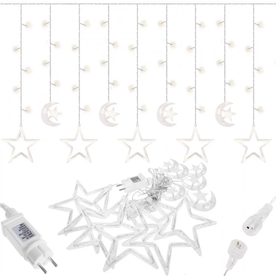 Гірлянда бахрома вулична Springos CL4013, 2 м 138 LED, Warm White