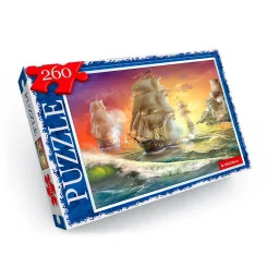 Пазл детский "Морские баталии" Danko Toys C260-12-04, 260 элементов