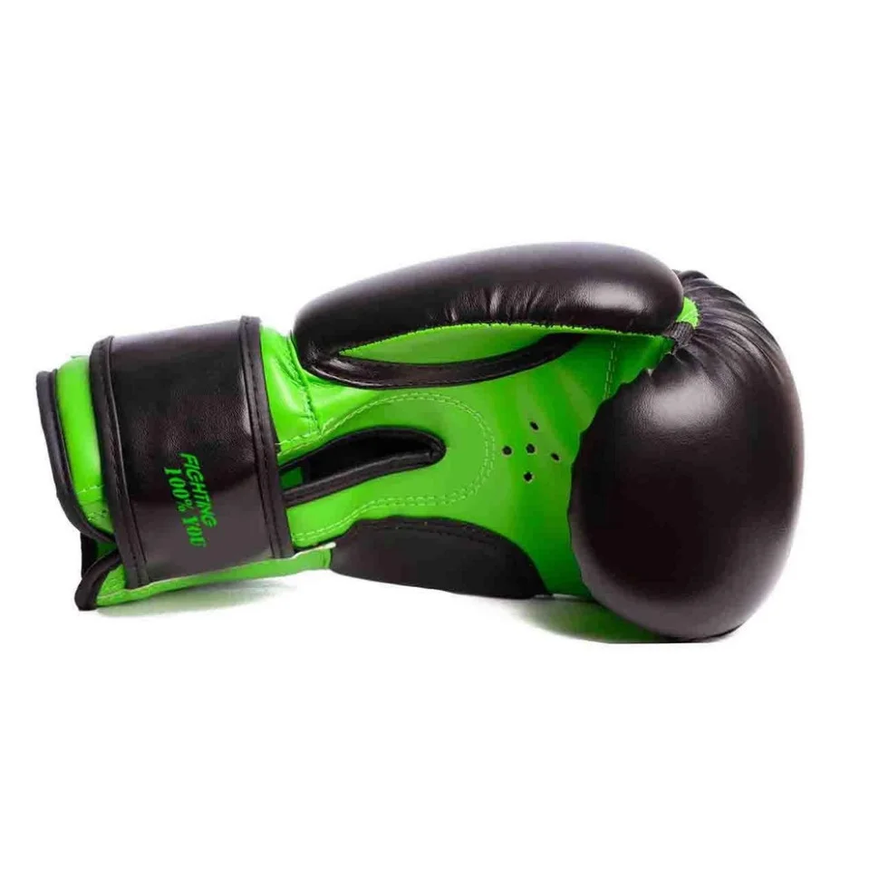 Боксерские перчатки 3004 JR Classic PowerPlay PP_3004JR_6oz_Black/Green, Черно-Зеленые 6 унций
