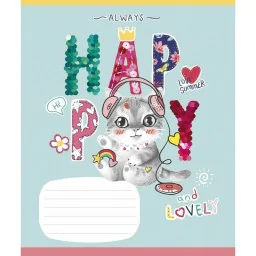 Зошит учнівський "I love you" Школярик 012-3295K-2 в клітинку, 12 аркушів