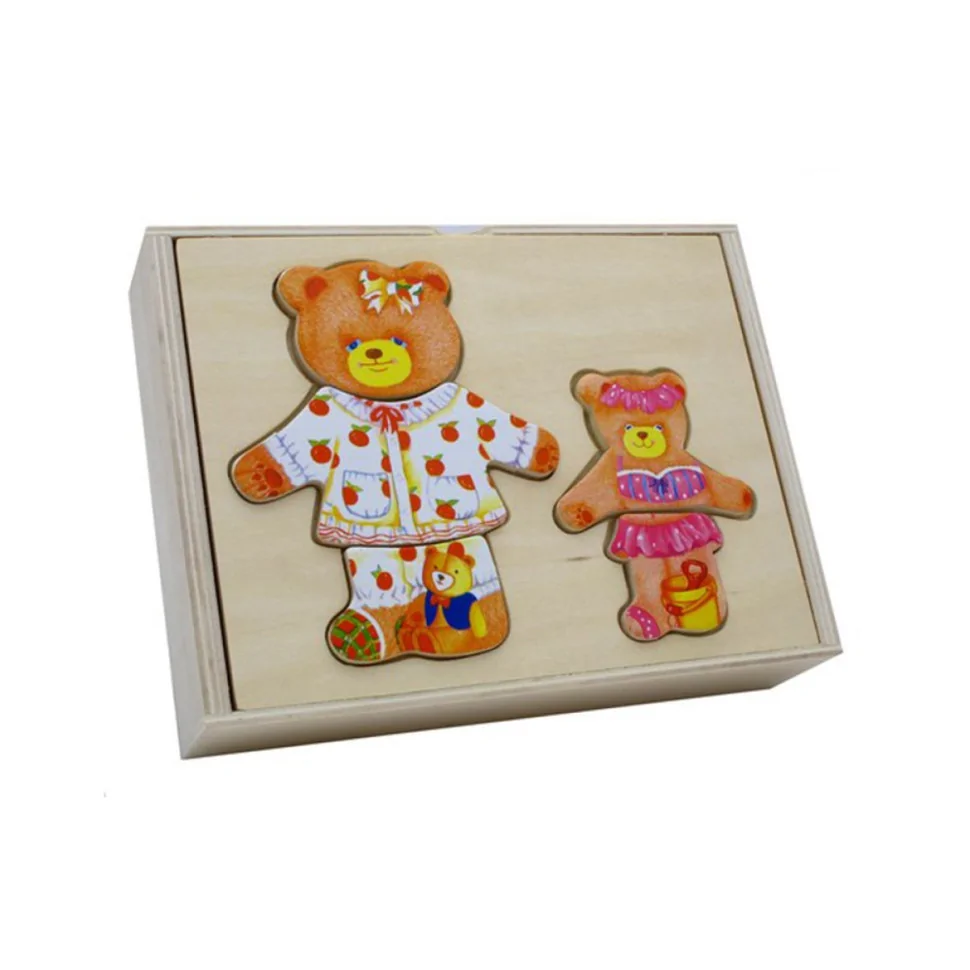 Деревянный пазл вкладыш Мишка Baby Mix WTS-92-H0168