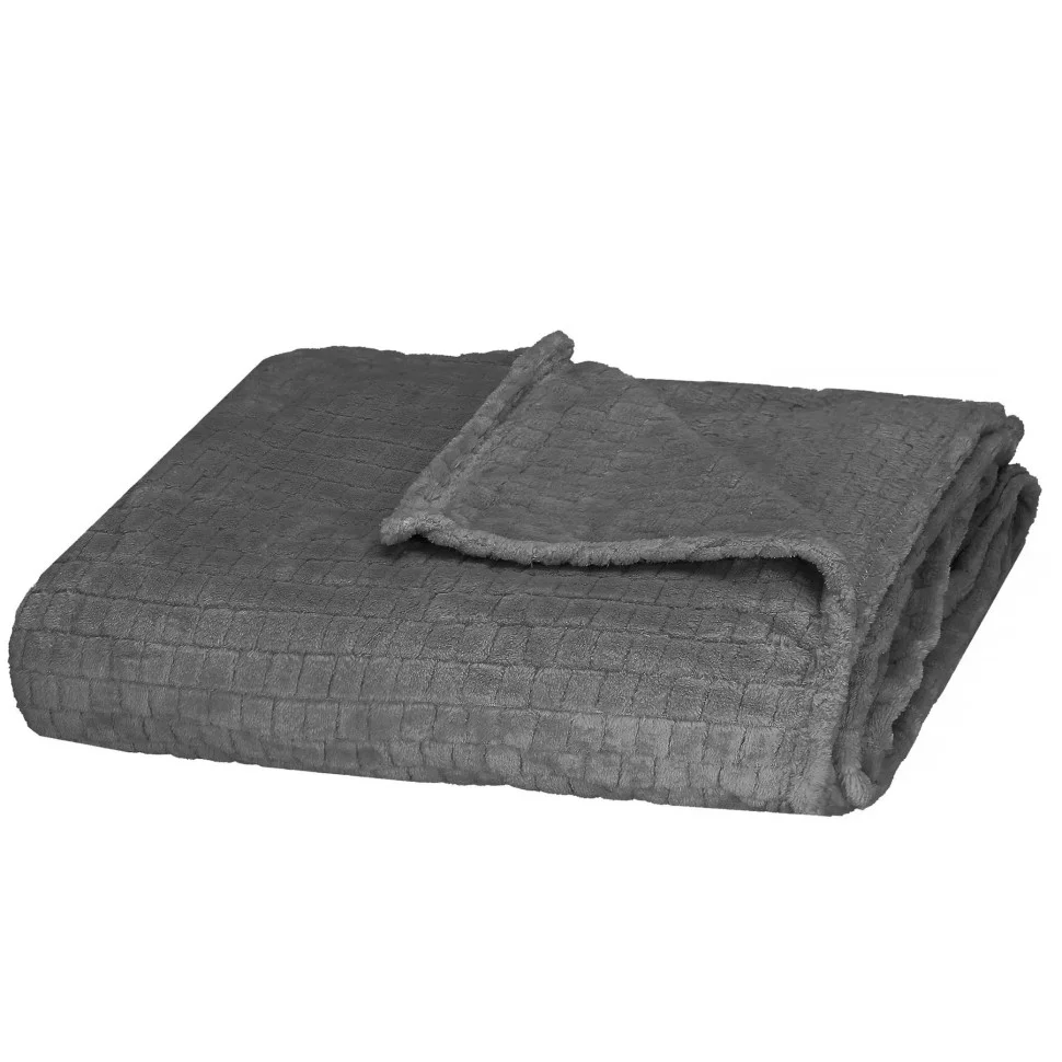 Плед-покривало Extra Soft Springos HA7106 сірий 130x180 см