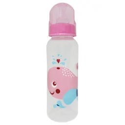 Пляшечка для годування "Кит" Mega Zayka MGZ-0206 (Pink) 250 мл Пляшечка для годування "Кит" Mega Zayka MGZ-0206 (Pink) 250 мл