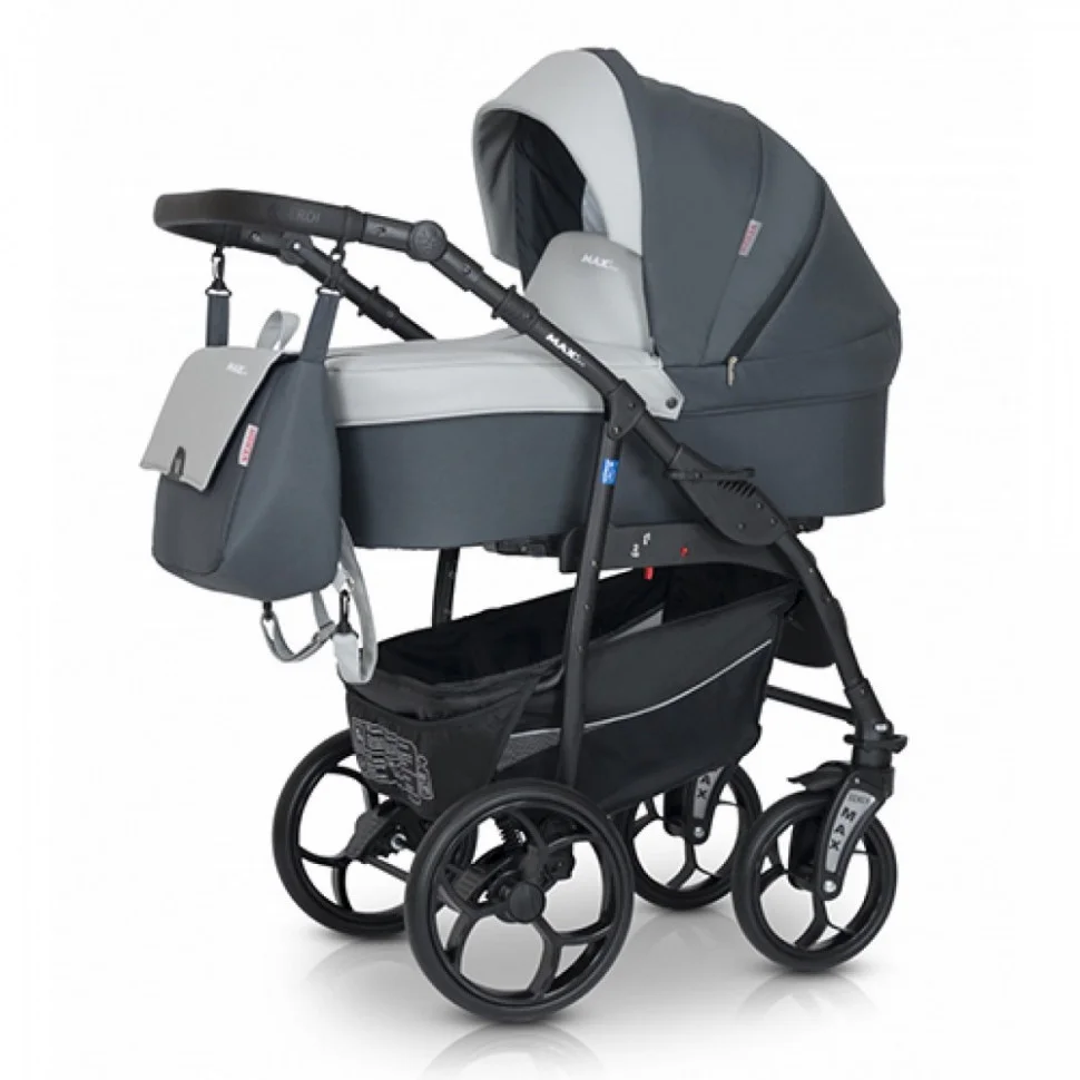 Коляска 3 в 1 Max Plus Verdi 9023-VMP-03, сірий