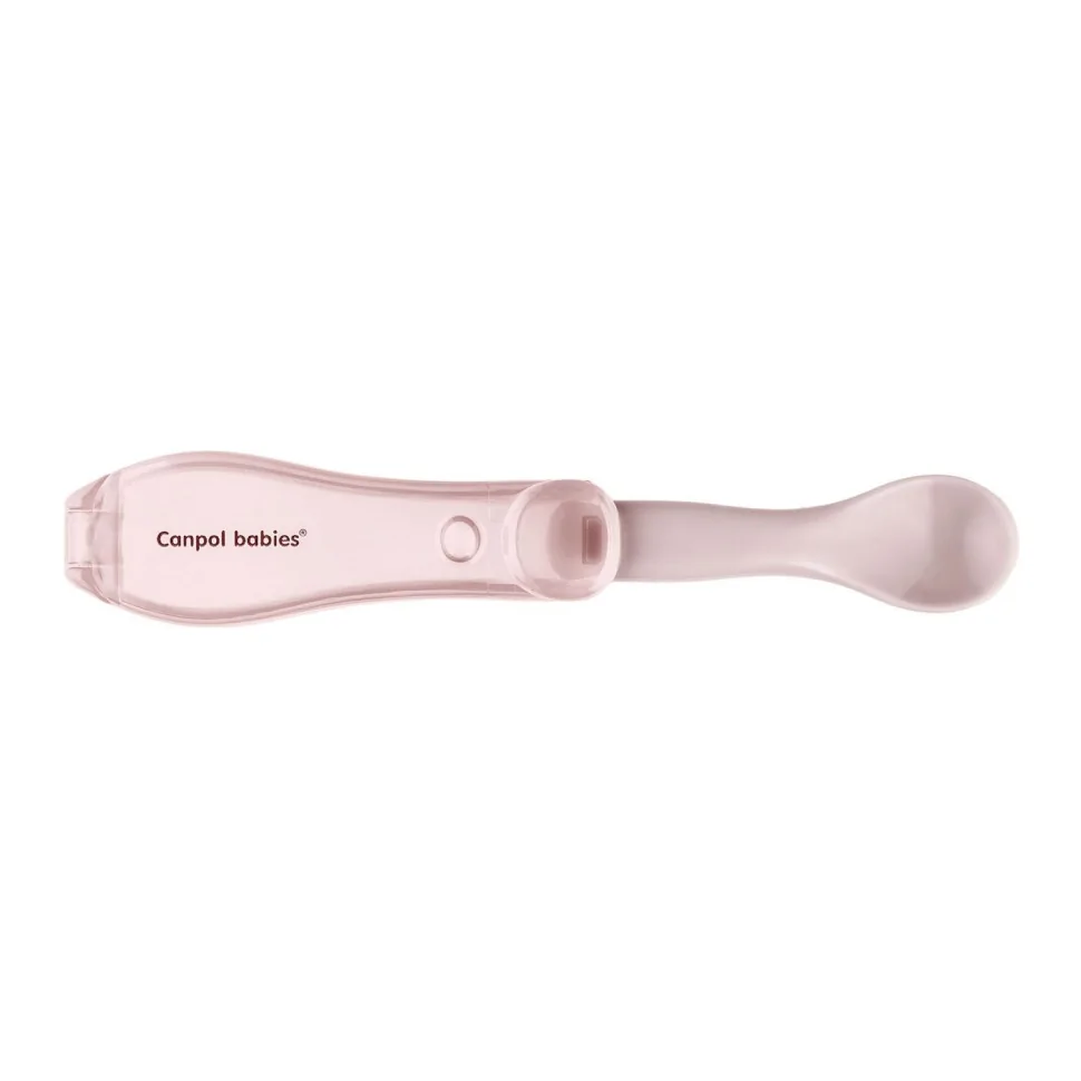 Складная дорожная детская ложечка Canpol babies 56/611_pin розовая